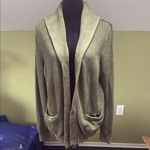 American Eagle Outfitters Green Cardigan Sweater